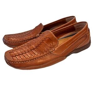 Giorgio Brutini Woven Leather Loafers Metro Basket Weave Mens Driving Shoes 9.5M